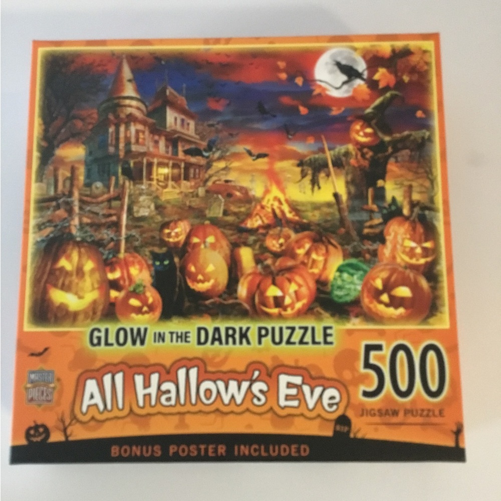 All Hallow's Eve Glow-in-the-Dark Halloween Puzzle - Orange